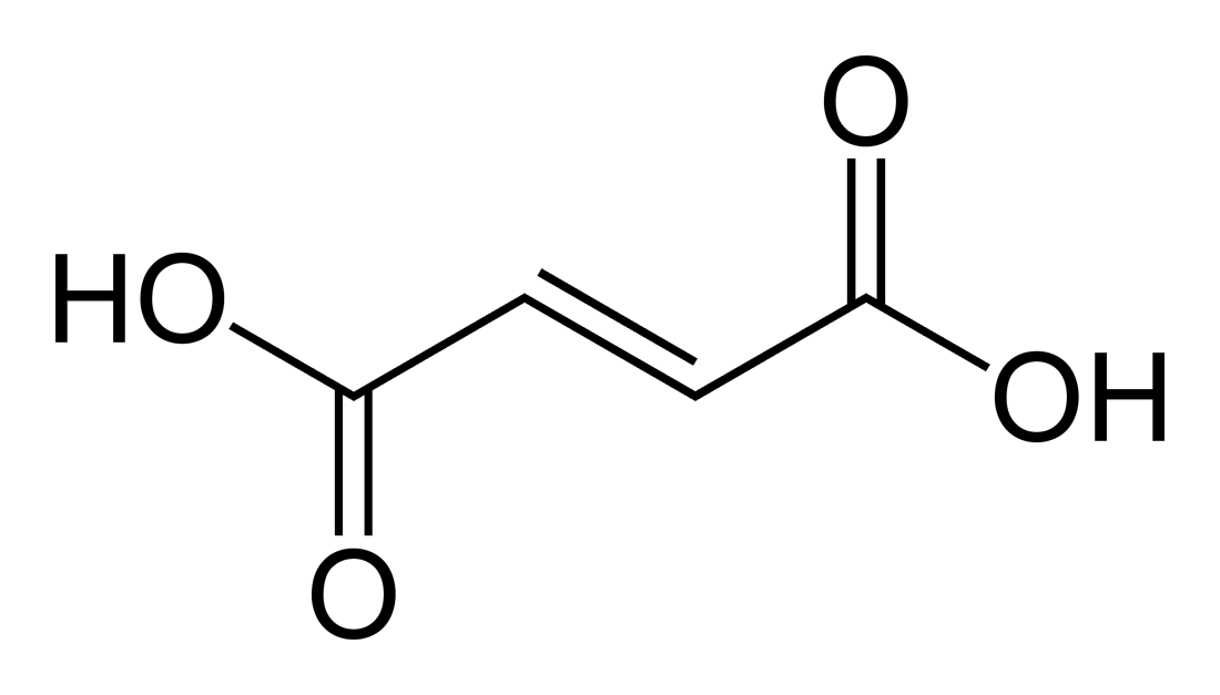 Fumaric acid 2D skeletal